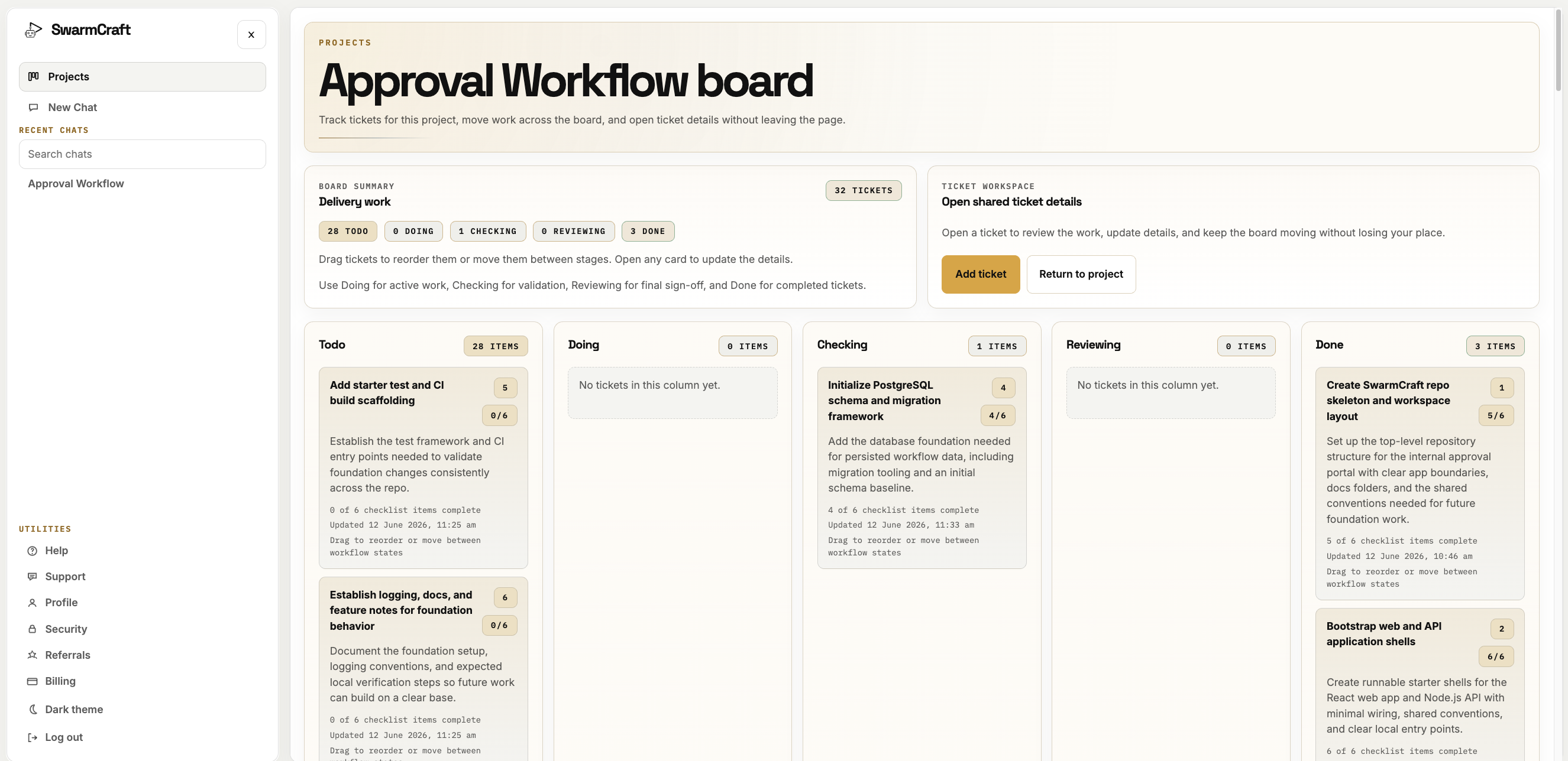 Live SwarmCraft board updates from VS Code packet changes